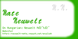 mate neuwelt business card